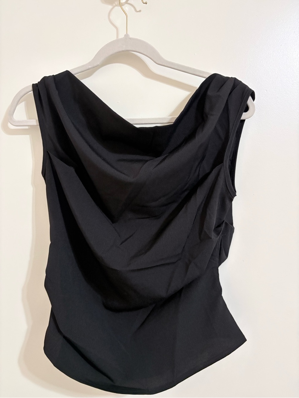 Active USA 2Pc Black Cowl Neck Camisole Pants Set M